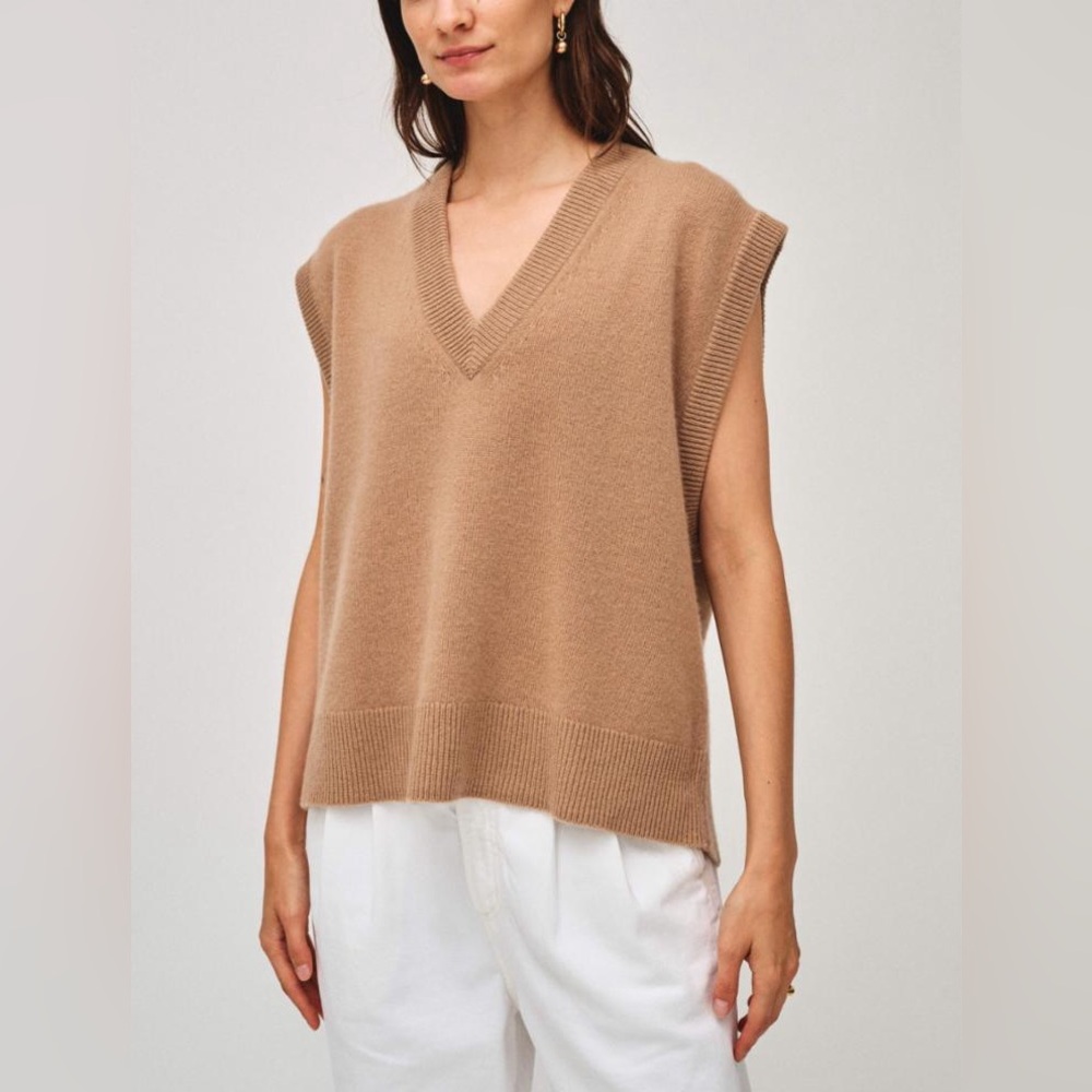 White + Warren Cashmere Sweater, Black XS